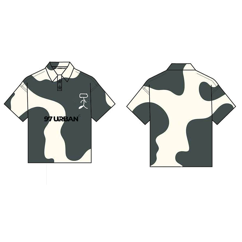 97 URBAN GRAY COW POLO TEE