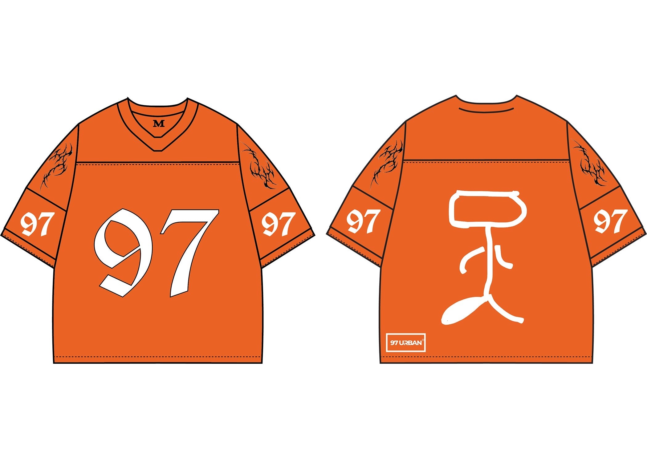 97 URBAN ORANGE TRIBE NFL JERSEY