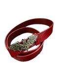 97 Urban GOLD Bat Buckle Belt Red