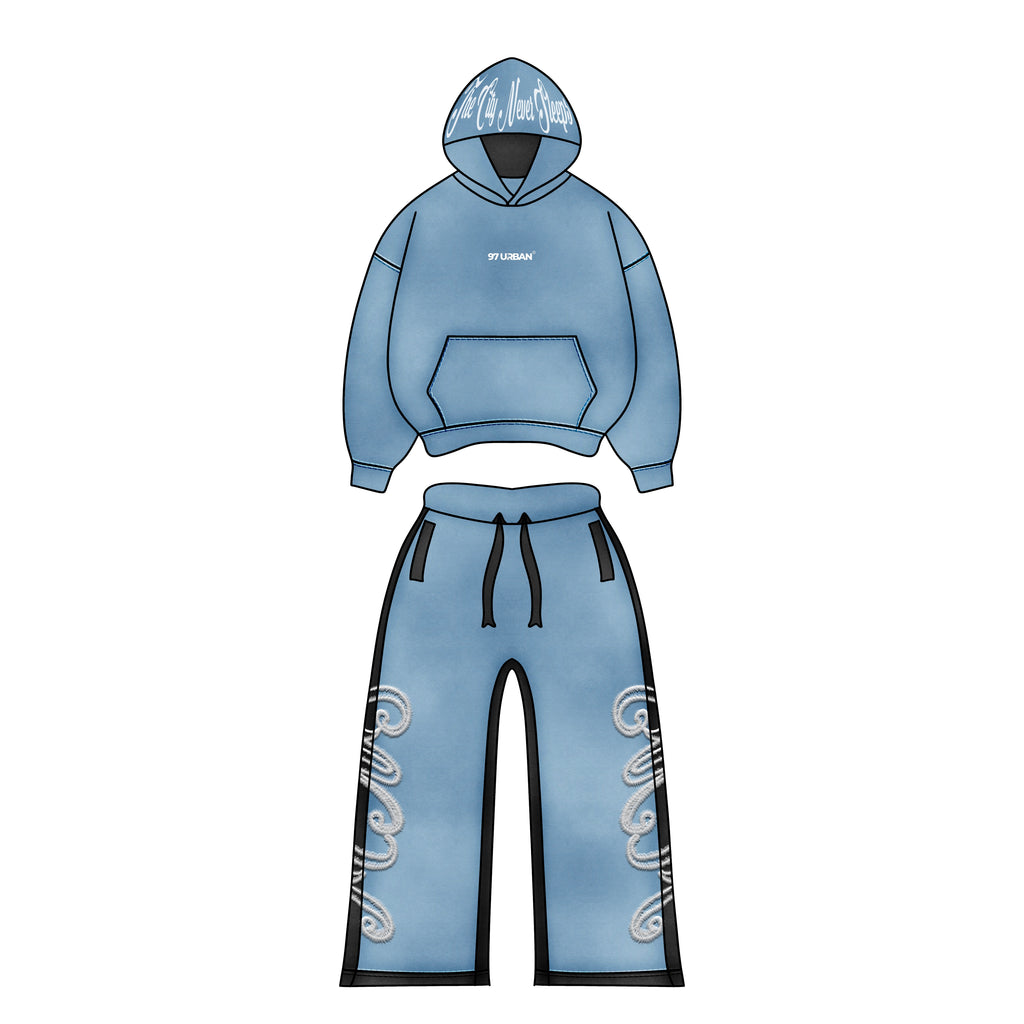 97 URBAN BLUE BASICS HOODIE