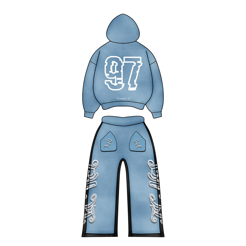 97 URBAN BLUE BASICS HOODIE