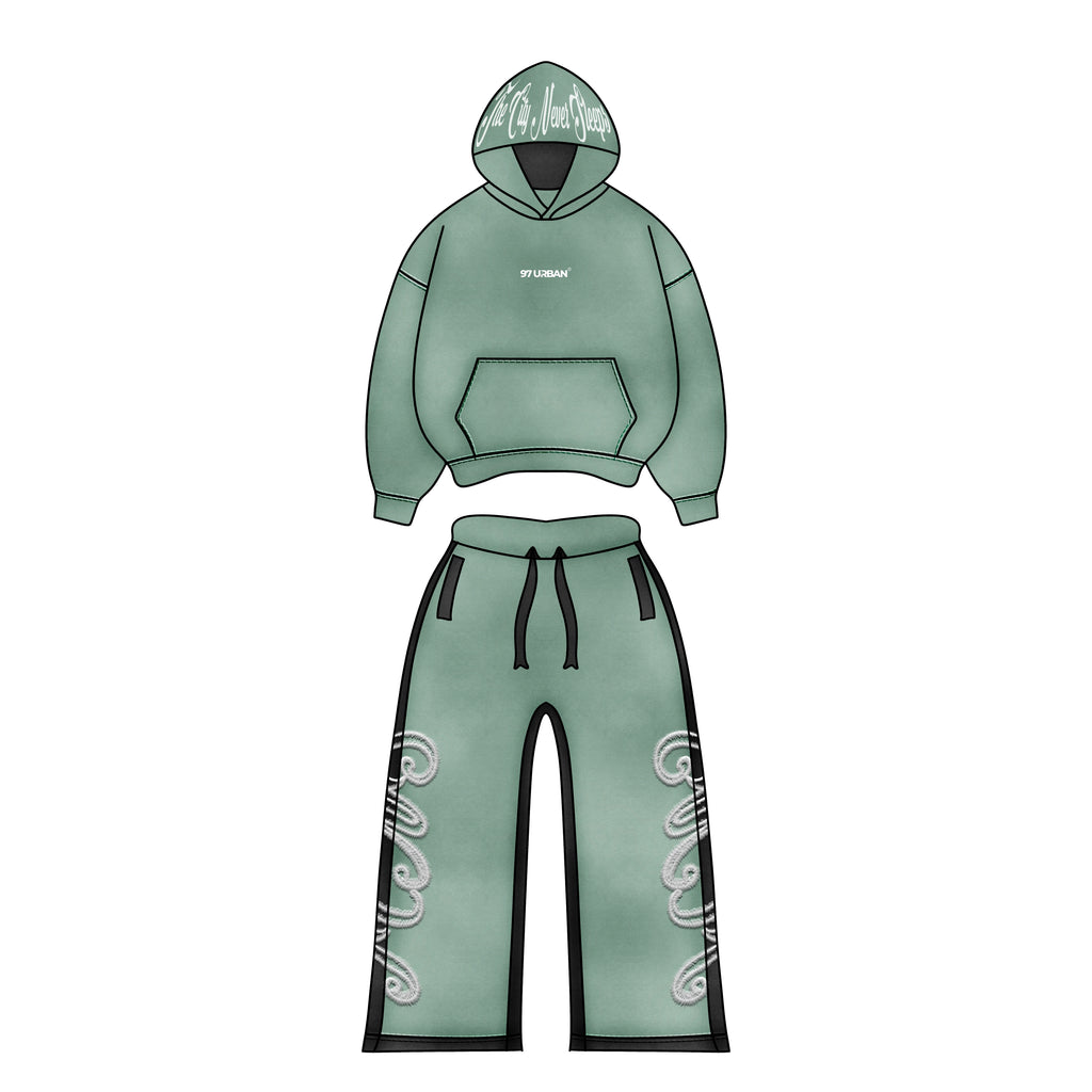 97 URBAN MINT GREEN BASICS HOODIE