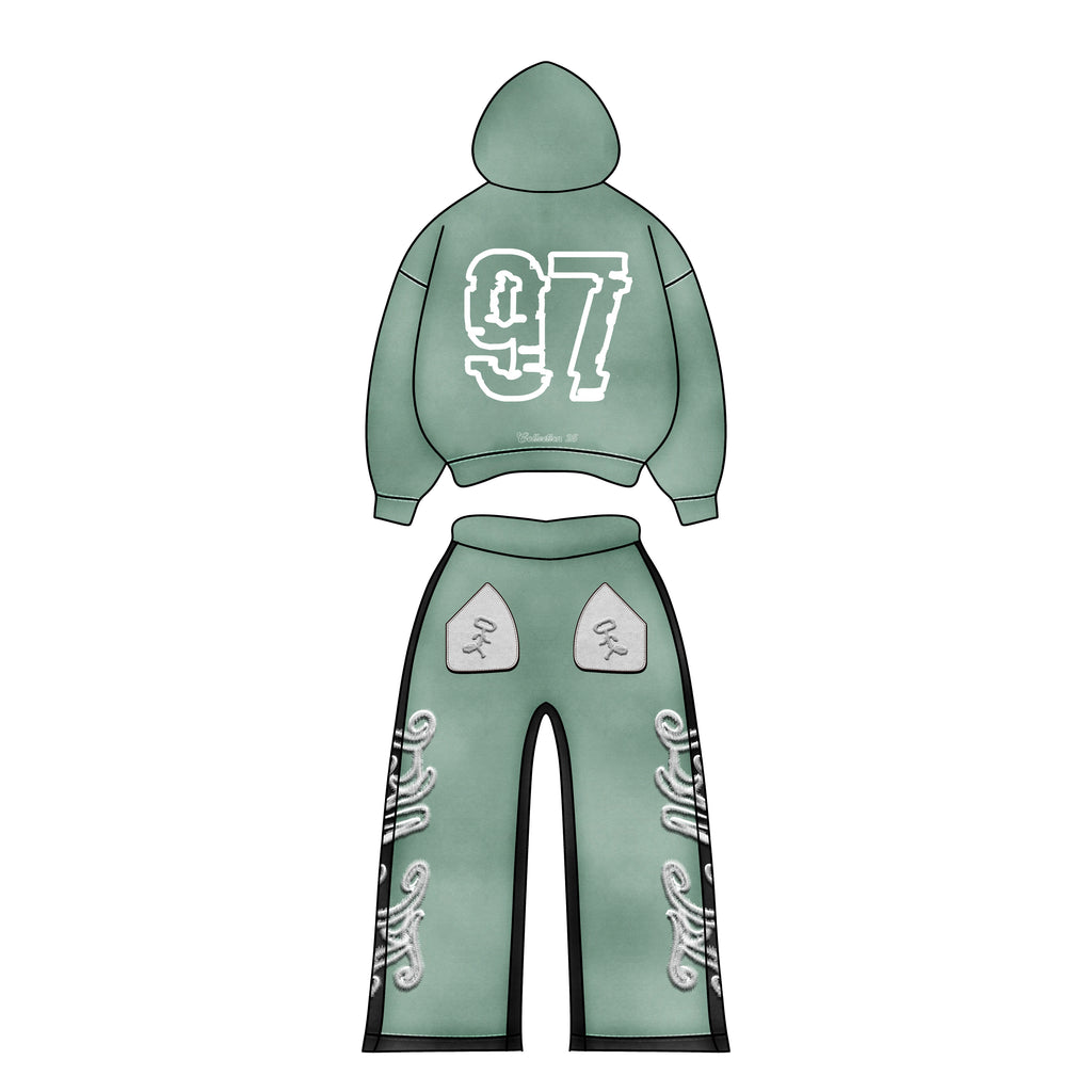 97 URBAN MINT GREEN BASICS HOODIE