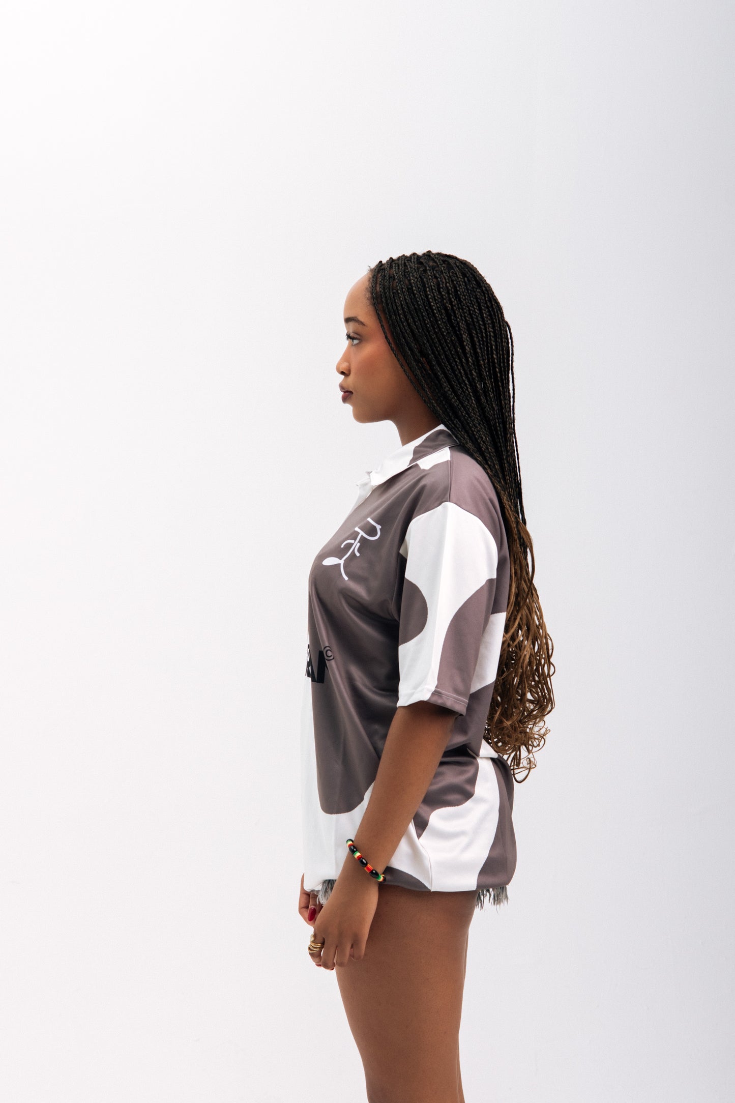 97 URBAN GRAY COW POLO TEE