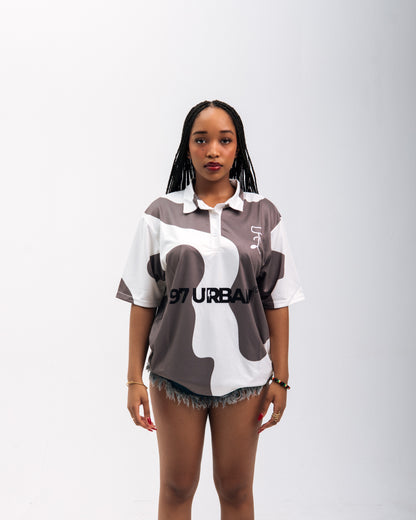 97 URBAN GRAY COW POLO TEE