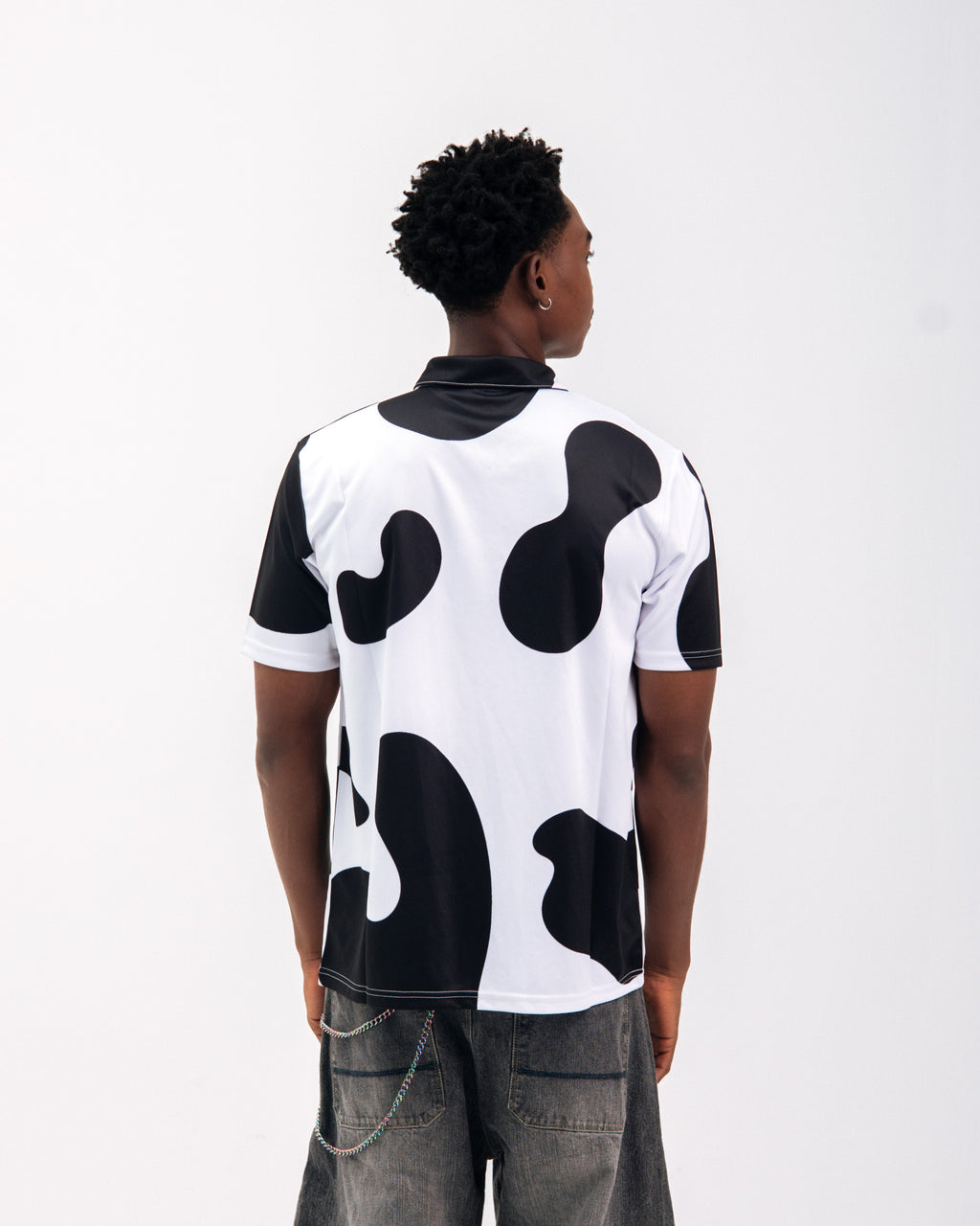 97 URBAN BLACK COW POLO TEE