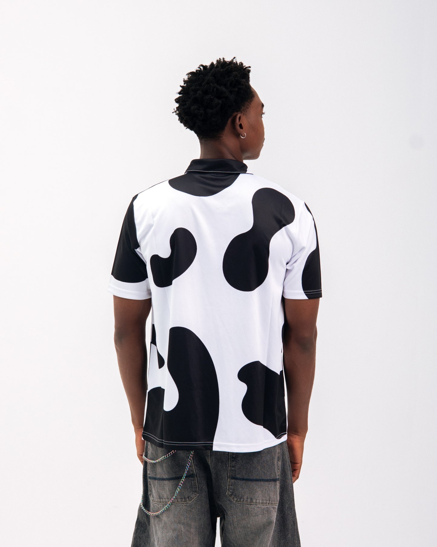 97 URBAN BLACK COW POLO TEE