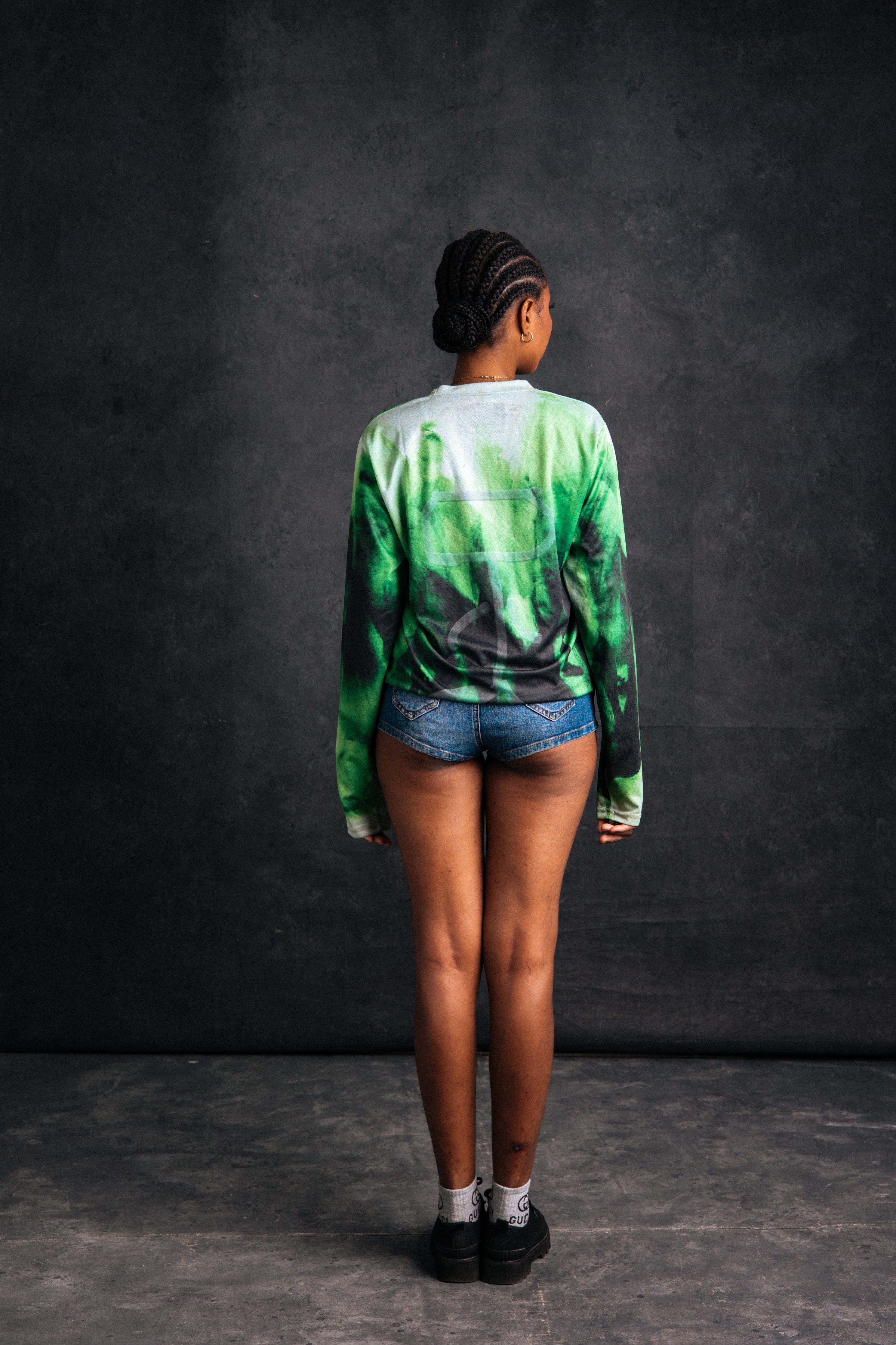 97 URBAN PIXELATED GREEN SHADOW TOP