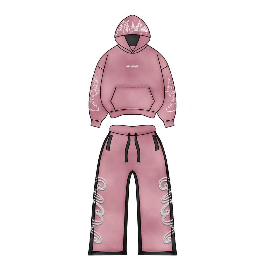 97 URBAN PINK BASICS HOODIE