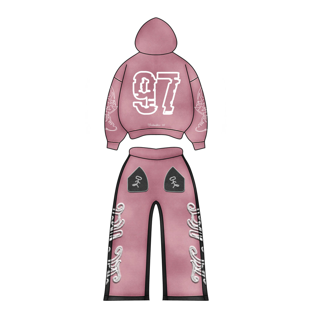 97 URBAN PINK BASICS HOODIE