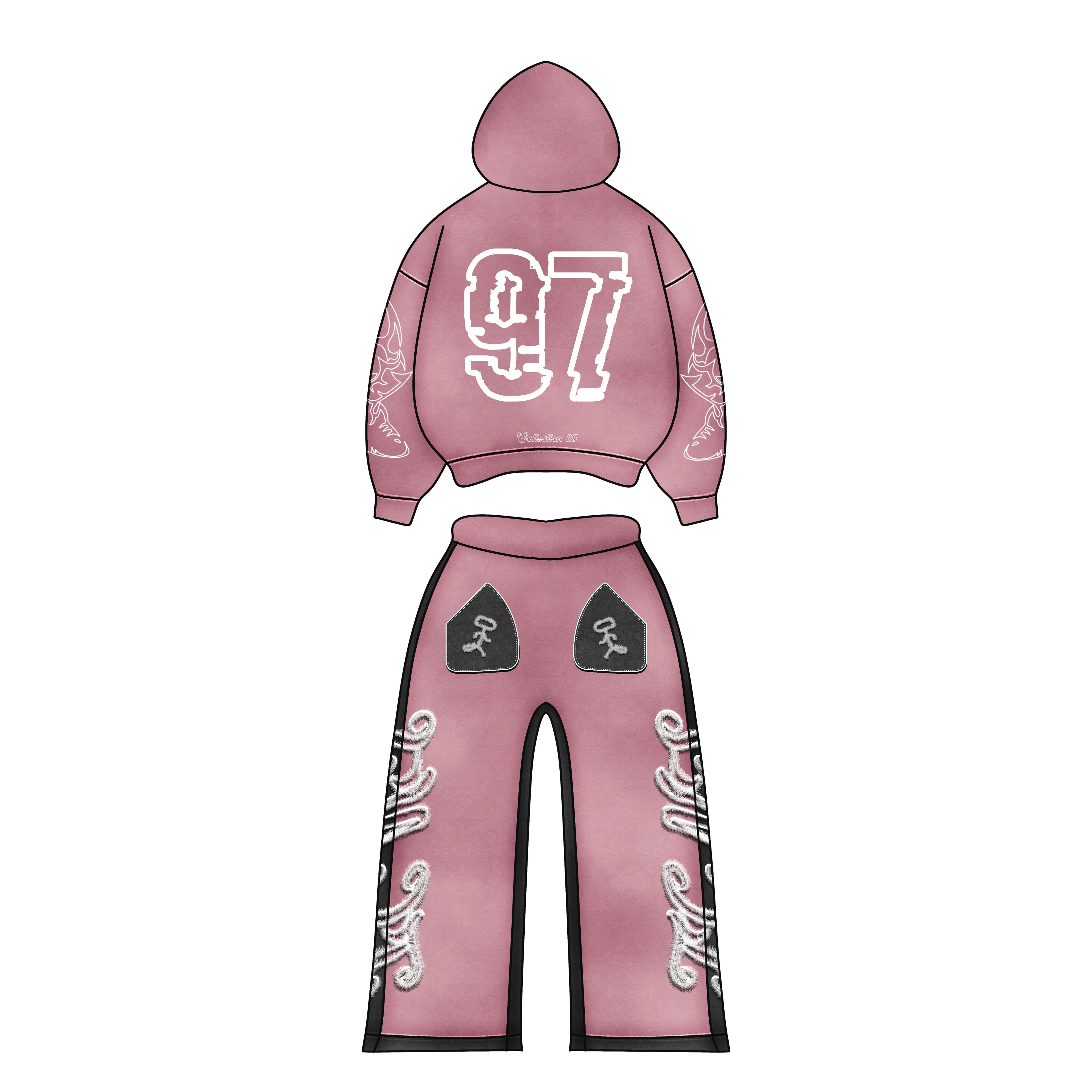97 URBAN PINK BASICS HOODIE