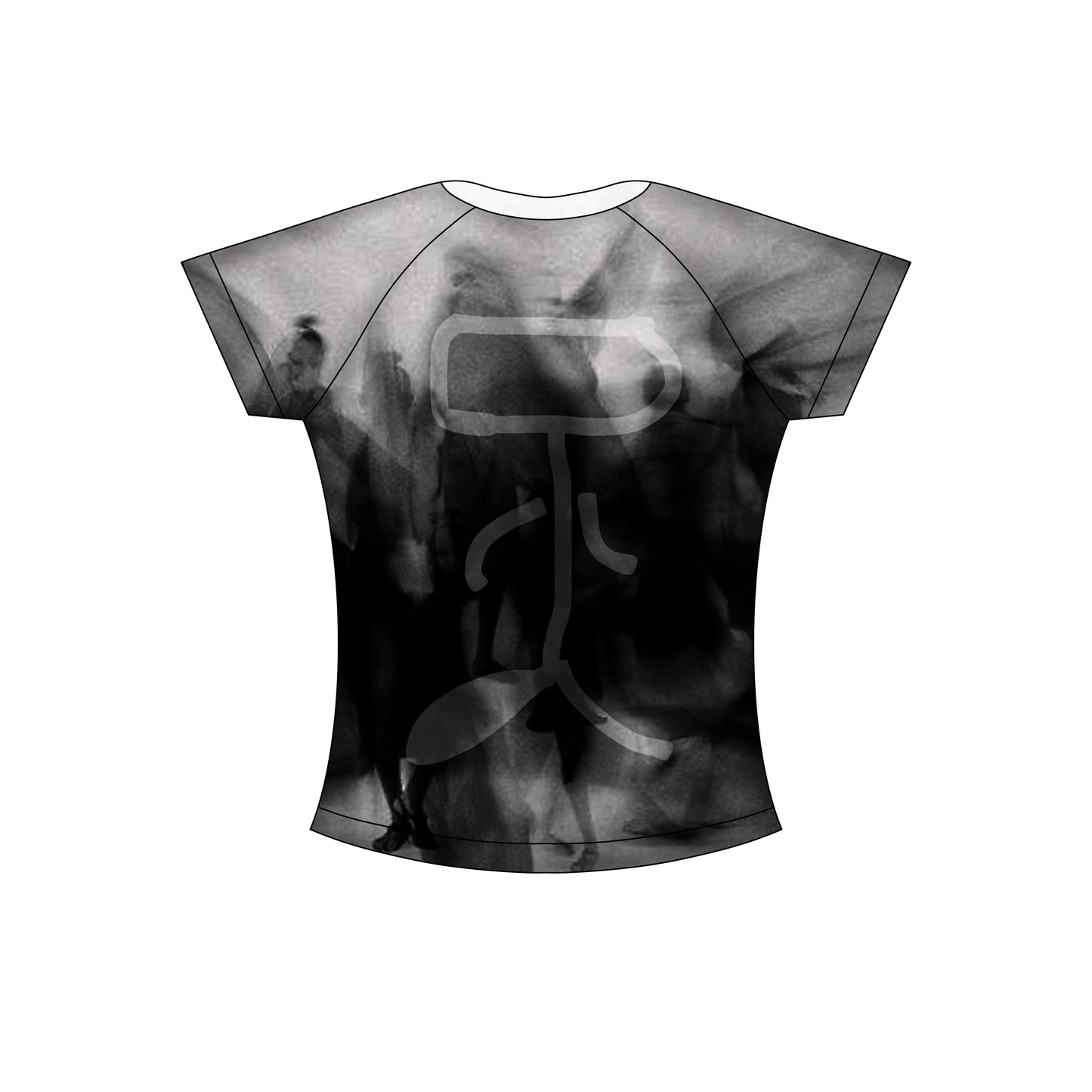 ETHEREAL SHADOW BLACK CROP TEE