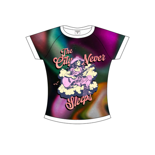 97 URBAN RHYTHM BLACK CROPTEE