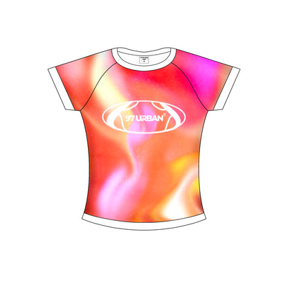 97 URBAN GRADIENT ORANGE CROP TEE