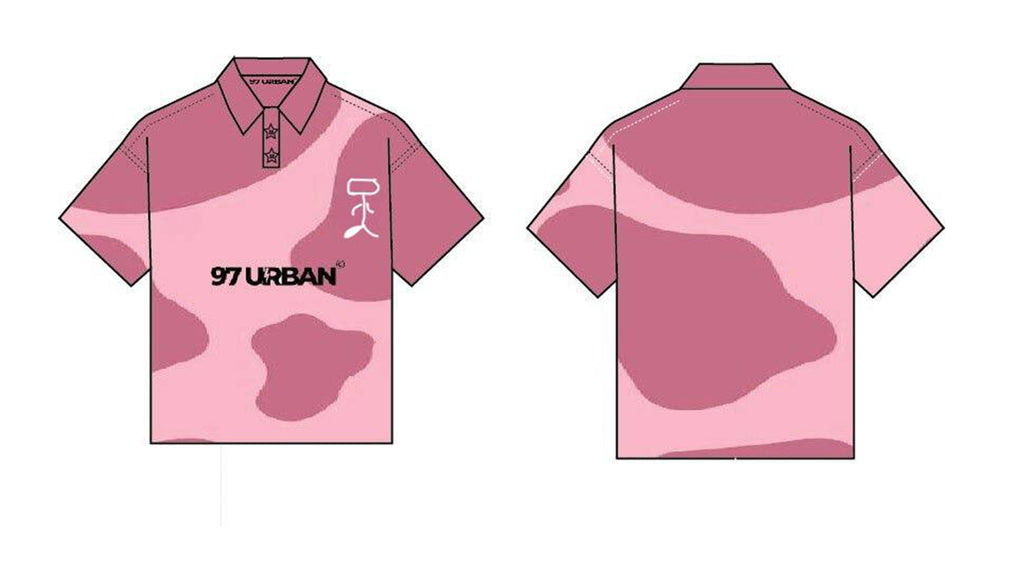 97 URBAN PINK COW POLO TEE