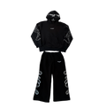 97 URBAN BASICS TWO PIECE HOODIE SET BLACK