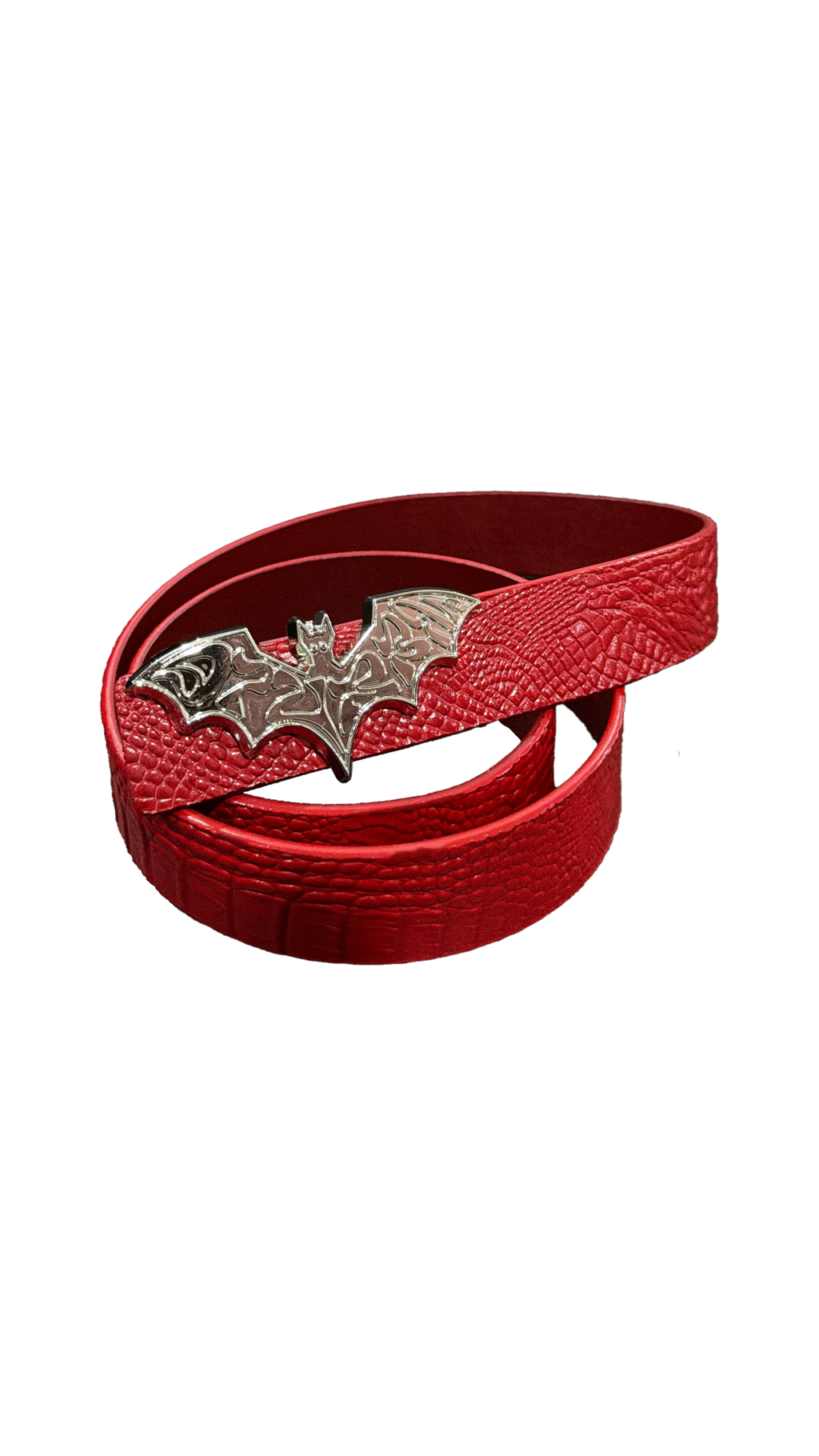97 Urban Bat Buckle Belt Red