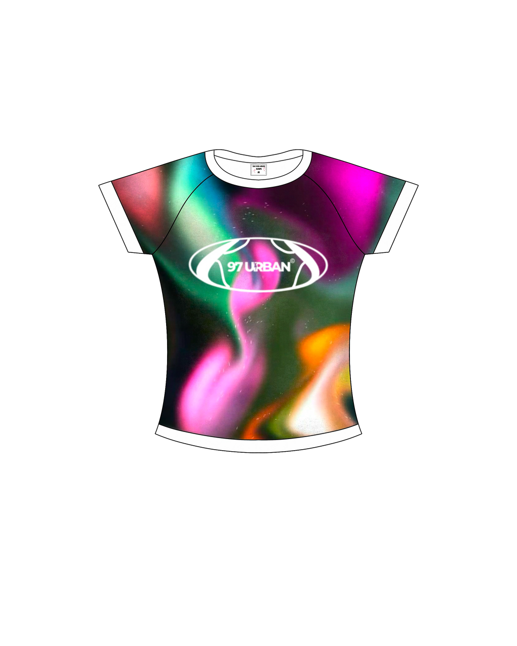 97 URBAN GRADIENT FLOW CROP TEE