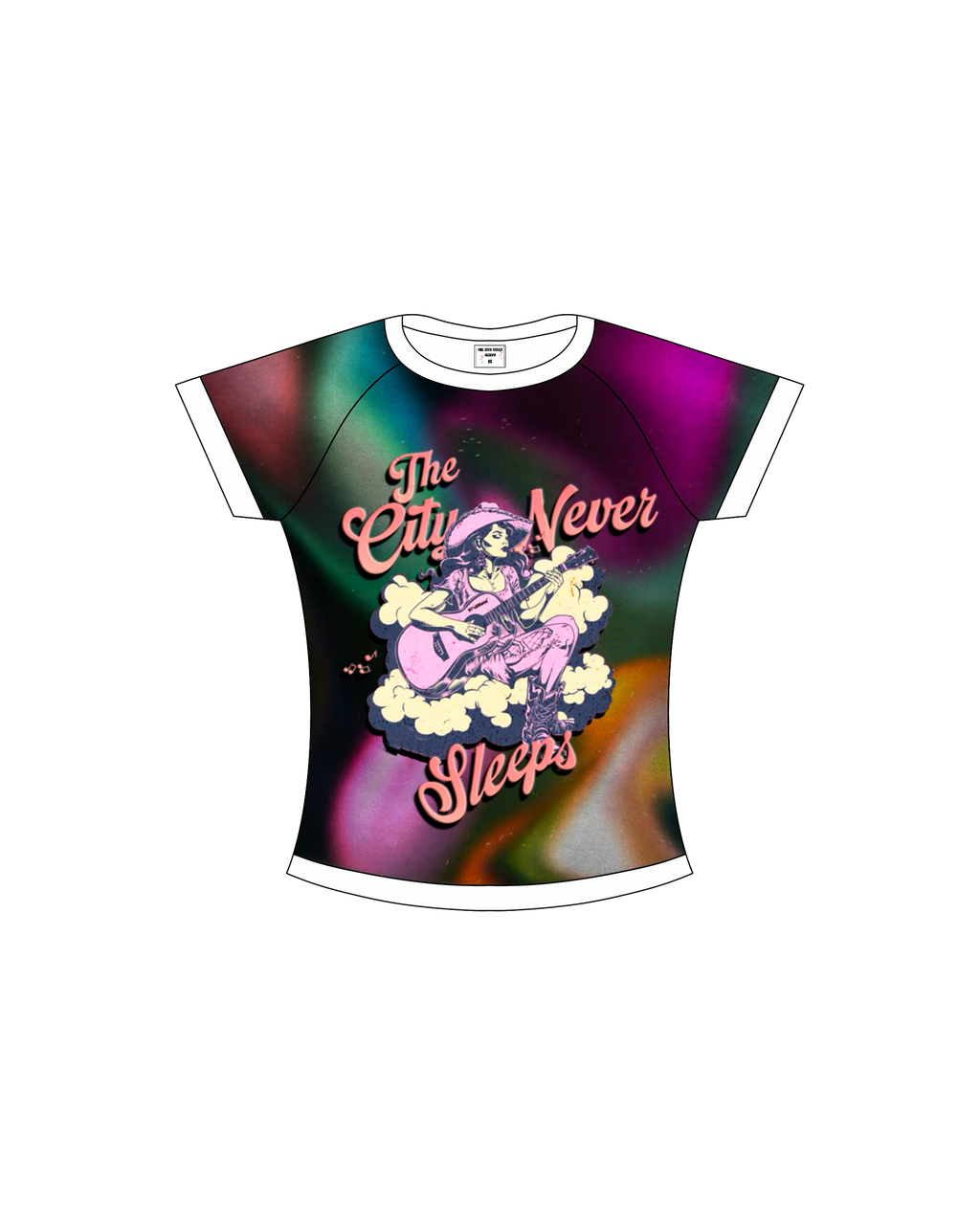 97 URBAN RHYTHM BLACK CROPTEE