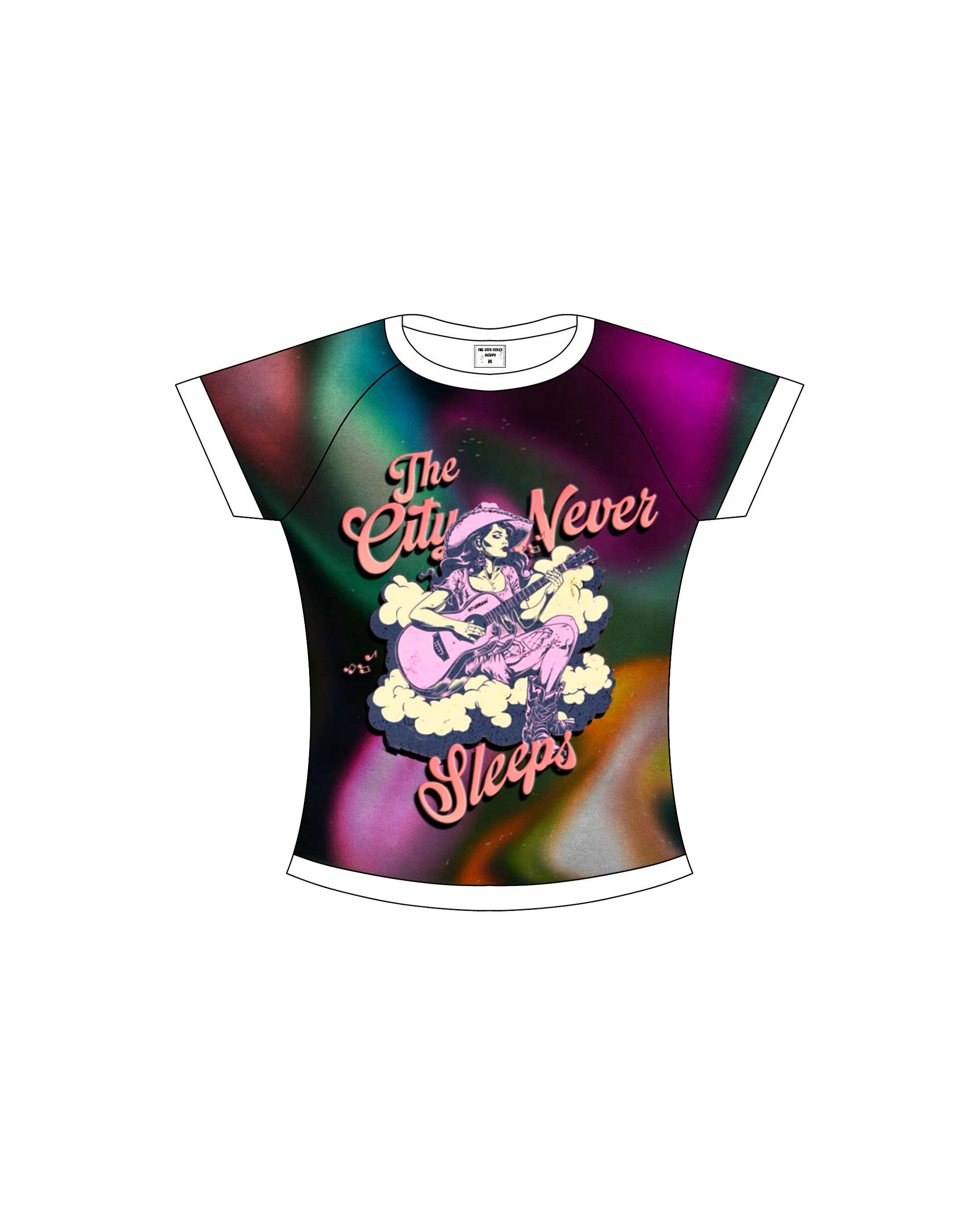 97 URBAN RHYTHM BLACK CROPTEE