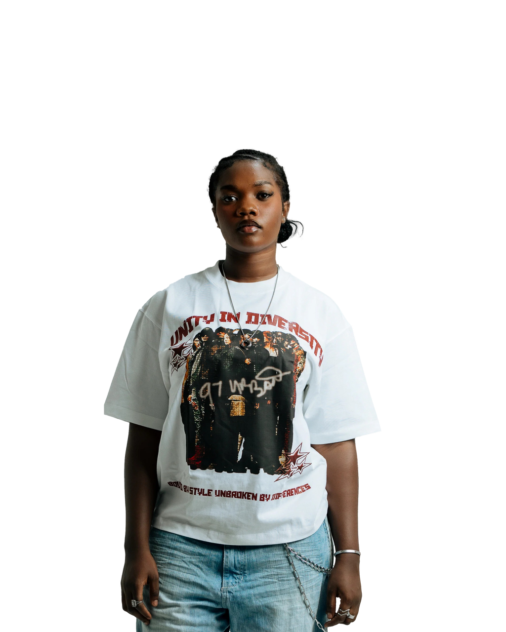 97 URBAN  WHITE UID GRAPHIC TEE