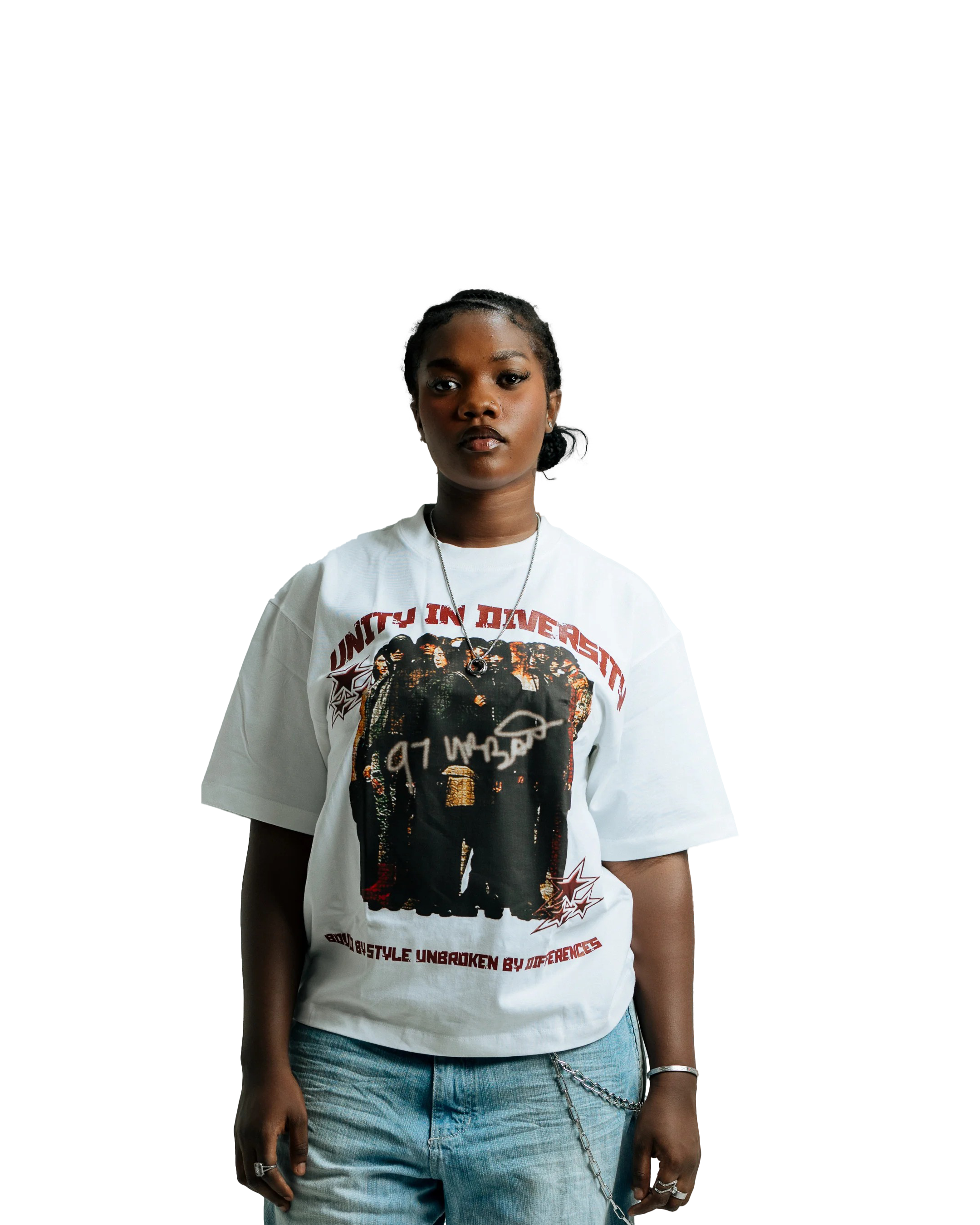 97 URBAN  WHITE UID GRAPHIC TEE