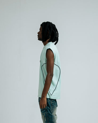 97 URBAN CURVED BLUE TANK TOP